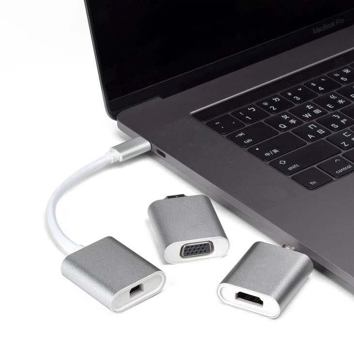 MSLFORCES | USB адаптер Type C Magic Wand з HDMI, MINI DisplayPort, адаптером VGA All In One Design