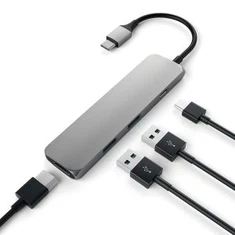 USB-Type-C адаптер HUB, Ultra Slim алюмінієвий багатопортовый тип-C до 4K HDMI USB 3.0 з портовим зарядним пристроєм типу PD3.0 для нового MacBook Pro, пристроїв USB C для Google Chromebook та багато іншого ...