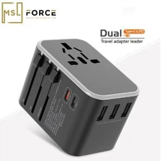 Подвійний USB Type-C PD туристичний зарядний адаптер