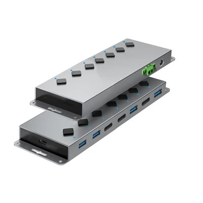 Новий промисловий концентратор із 7 портами, 4xUSB A 3x USB C із живленням DC12V